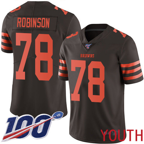 Cleveland Browns Greg Robinson Youth Brown Limited Jersey #78 NFL Football 100th Season Rush Vapor Untouchable